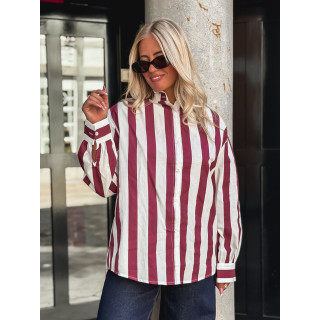Chemise Anya - Bordeaux/Blanc