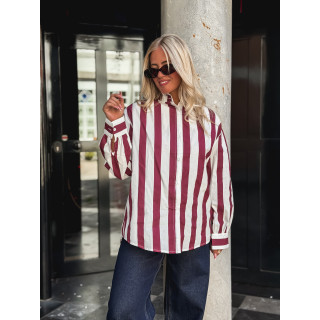 Chemise Anya - Bordeaux/Blanc