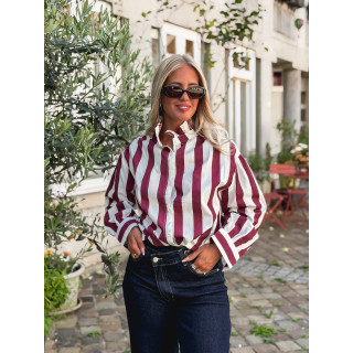 Chemise Anya - Bordeaux/Blanc