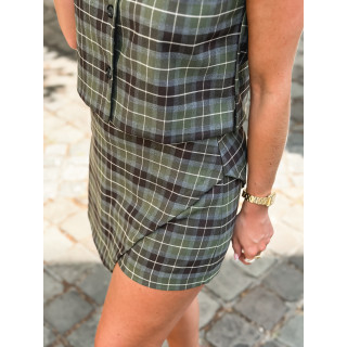 Jupe short à carreaux Ombeline - Vert