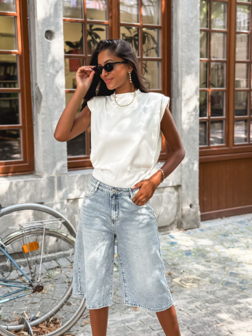 Bermuda en jeans Melbourne - Bleu