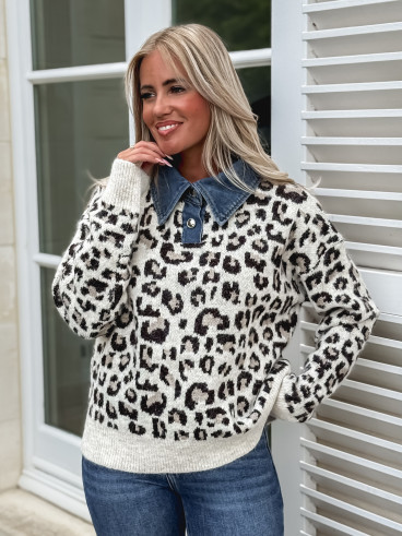 Pull léopard Daniela - Beige Pull léopard Daniela - Beige