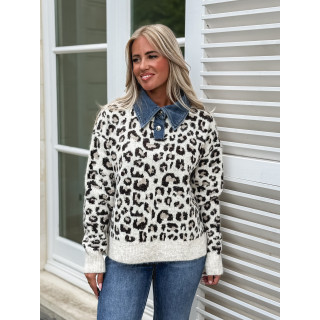 Pull léopard Daniela - Beige