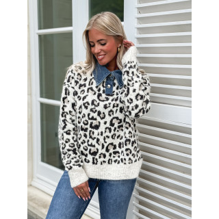 Pull léopard Daniela - Beige