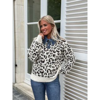 Pull léopard Daniela - Beige