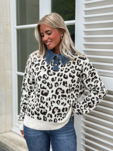 Pull léopard Daniela - Beige Pull léopard Daniela - Beige