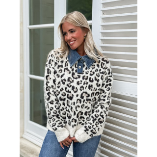 Pull léopard Daniela - Beige
