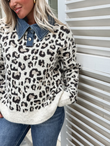 Pull léopard Daniela - Beige Pull léopard Daniela - Beige
