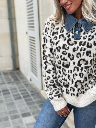 Pull léopard Daniela - Beige Pull léopard Daniela - Beige