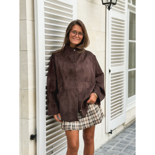 Veste en suédine Amalie - Chocolat