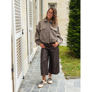 Veste à carreaux Vivienne - Taupe