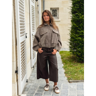 Veste à carreaux Vivienne - Taupe