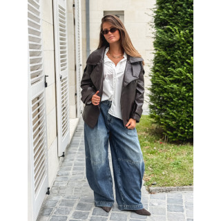 Veste en simili Karlyn - Chocolat