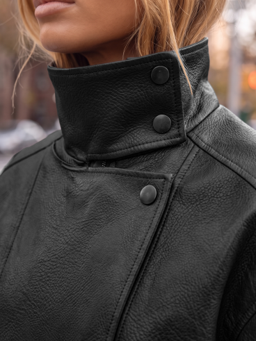 Veste en simili Fideline - Noir
