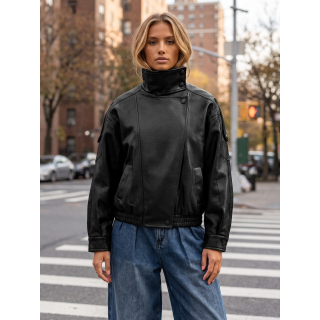 Veste en simili Fideline - Noir