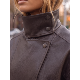 Veste en simili Fideline - Chocolat