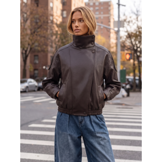 Veste en simili Fideline - Chocolat
