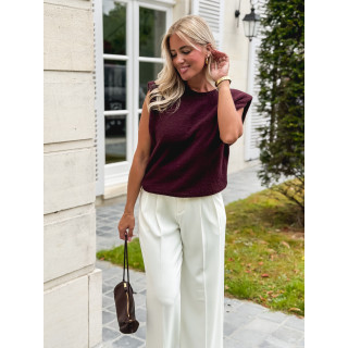 Pull sans manches livia - Cerise noir