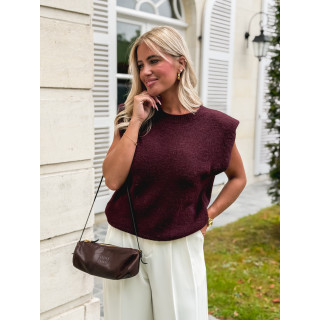 Pull sans manches livia - Cerise noir