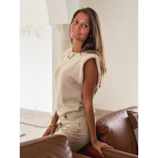 Pull sans manches livia - Beige
