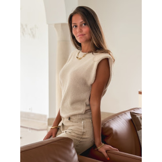Pull sans manches livia - Beige