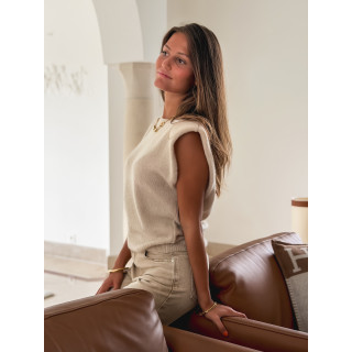 Pull sans manches livia - Beige