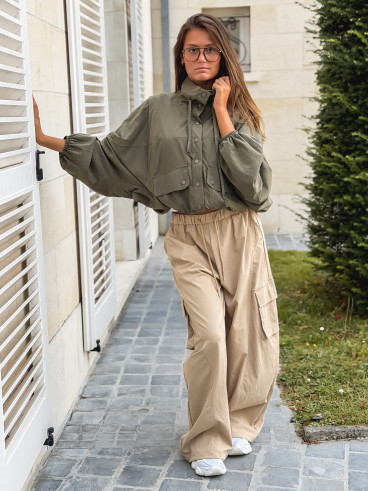 Veste courte Iliana - Kaki