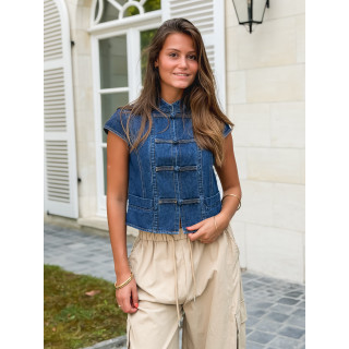 Blouse en jeans Eleonie - Bleu