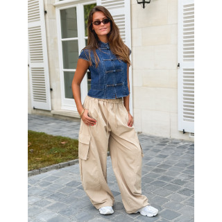 Blouse en jeans Eleonie - Bleu