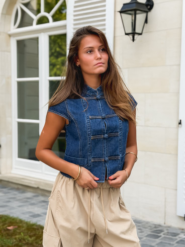Blouse en jeans Eleonie - Bleu Blouse en jeans Eleonie - Bleu