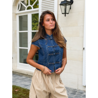 Blouse en jeans Eleonie - Bleu