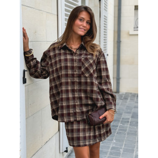 Chemise à carreaux Tamilia - Chocolat
