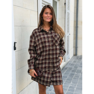 Chemise à carreaux Tamilia - Chocolat
