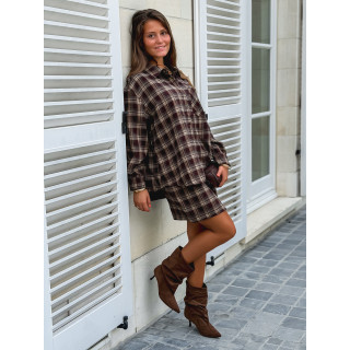 Chemise à carreaux Tamilia - Chocolat