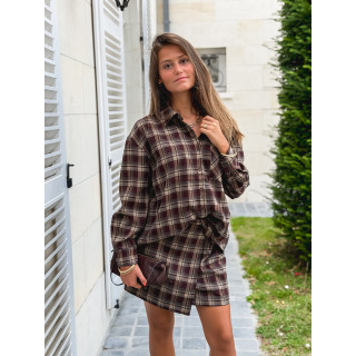 Chemise à carreaux Tamilia - Chocolat