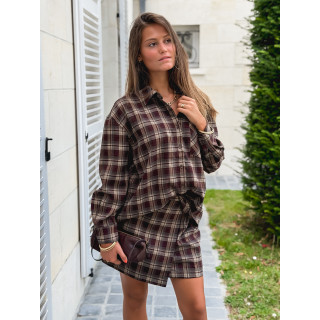 Chemise à carreaux Tamilia - Chocolat