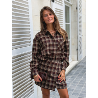 Chemise à carreaux Tamilia - Chocolat