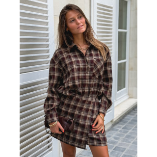 Chemise à carreaux Tamilia - Chocolat