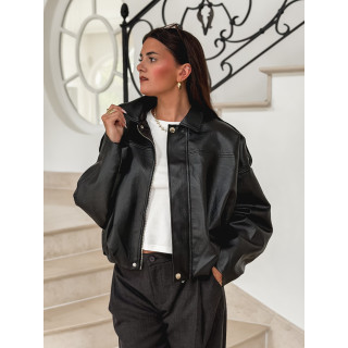 Veste en simili Wanda - Noir