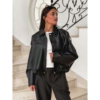 Veste en simili Wanda - Noir