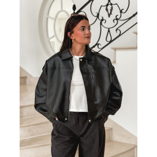 Veste en simili Wanda - Noir