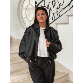 Veste en simili Wanda - Noir
