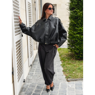 Veste en simili Wanda - Noir