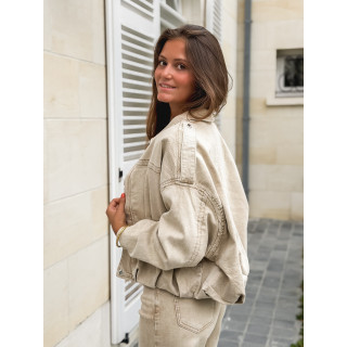 Veste en jeans Claudia - Beige