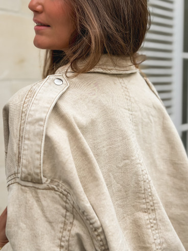 Veste en jeans Claudia - Beige Veste en jeans Claudia - Beige