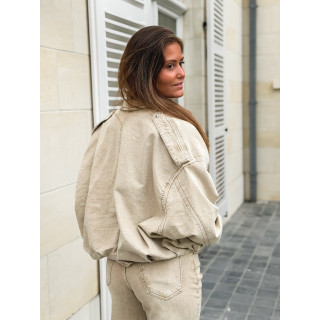 Veste en jeans Claudia - Beige