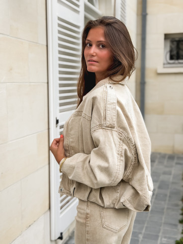 Veste en jeans Claudia - Beige