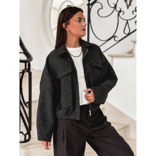 Veste à carreaux Vivienne - Noir