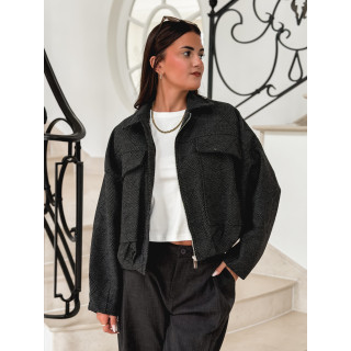 Veste à carreaux Vivienne - Noir