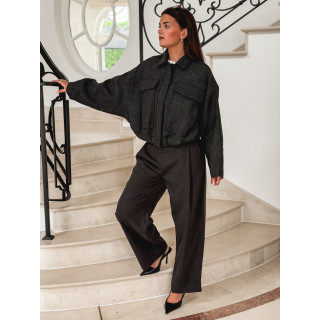Veste à carreaux Vivienne - Noir